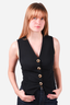Versace Jeans Black Buttoned Vest Top Size M