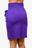 Versace Purple Wool Mini Skirt Size 38