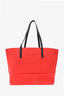 Versace Red Canvas Logo Tote