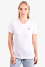 Versace White Cotton V-Neck T-Shirt Size 4