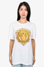 Versace White/Yellow Crystal Medusa Head T-Shirt Size XXL