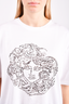 Versace White with Silver Embellished Print T-Shirt Size XL
