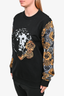 Versus Versace Black Cotton Lion Embroidered Logo Sweater Size M Mens