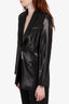 Victoria Beckham Black Shimmer Slim Long Blazer Size 6
