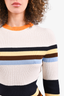 Victoria Beckham Multicoloured Striped Crewneck Sweater Size M