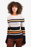 Victoria Beckham Multicoloured Striped Crewneck Sweater Size M