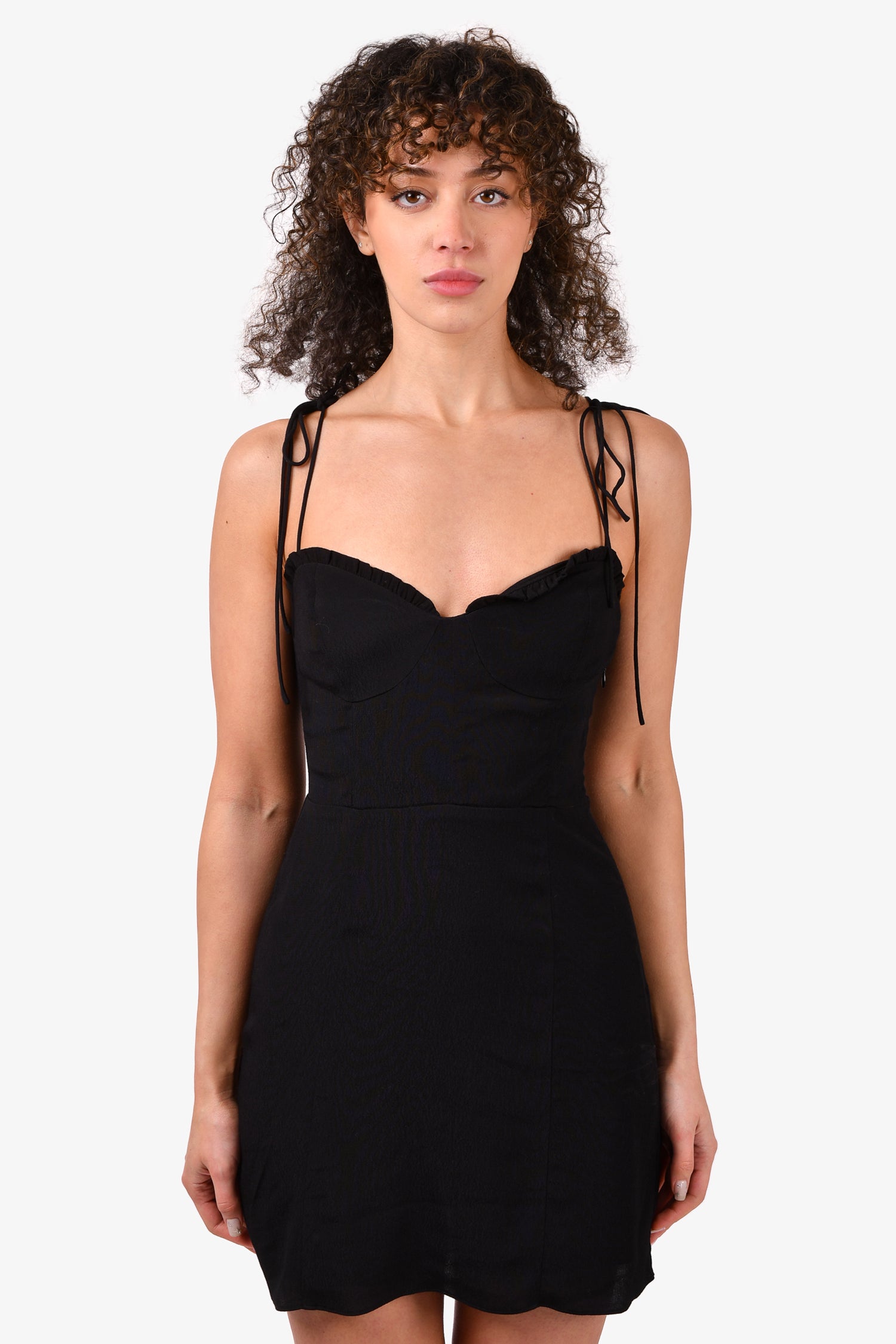 Wilfred Black Tie Strap Mini Dress Size 4 Wilfred Black Tie Strap Mini Dress Size 4