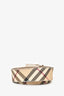 Burberry Beige Check Coated Canvas Silver Buckle Belt sz 40/100