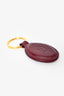 Cartier Burgundy Leather Oval Key Chain