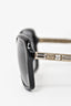 Chanel Black Oversized Sunglasses w/ Crystal Sides