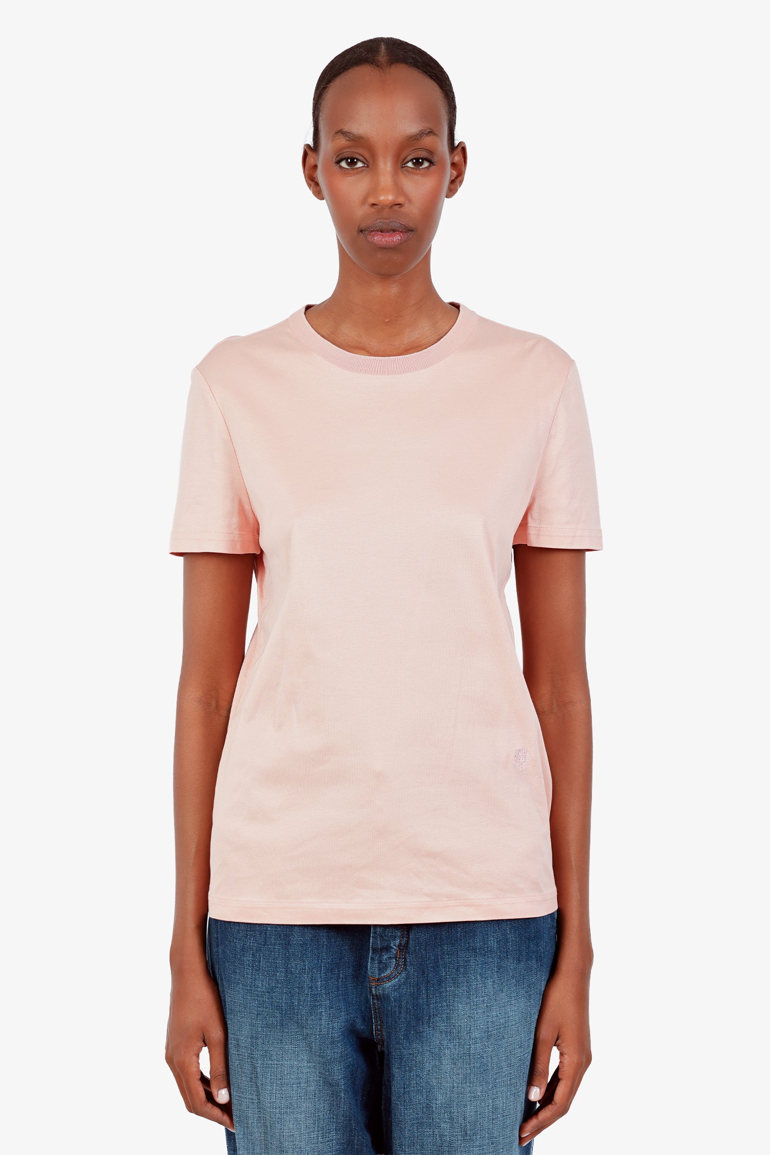 Loro Piana Pink Cotton Logo T-Shirt Size 46 – Mine & Yours