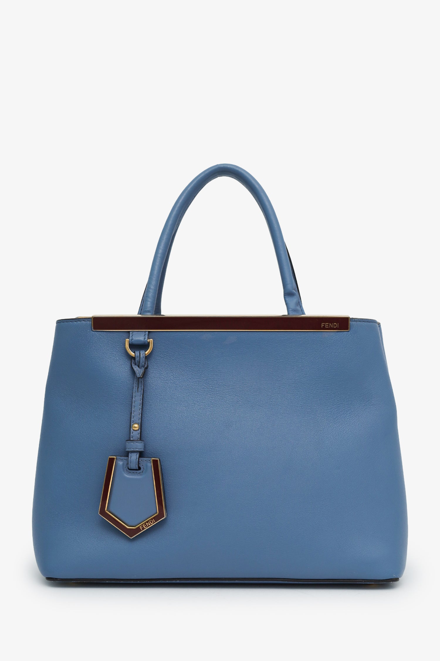 Fendi Blue Leather 2jours Top Handle With Strap – Mine & Yours