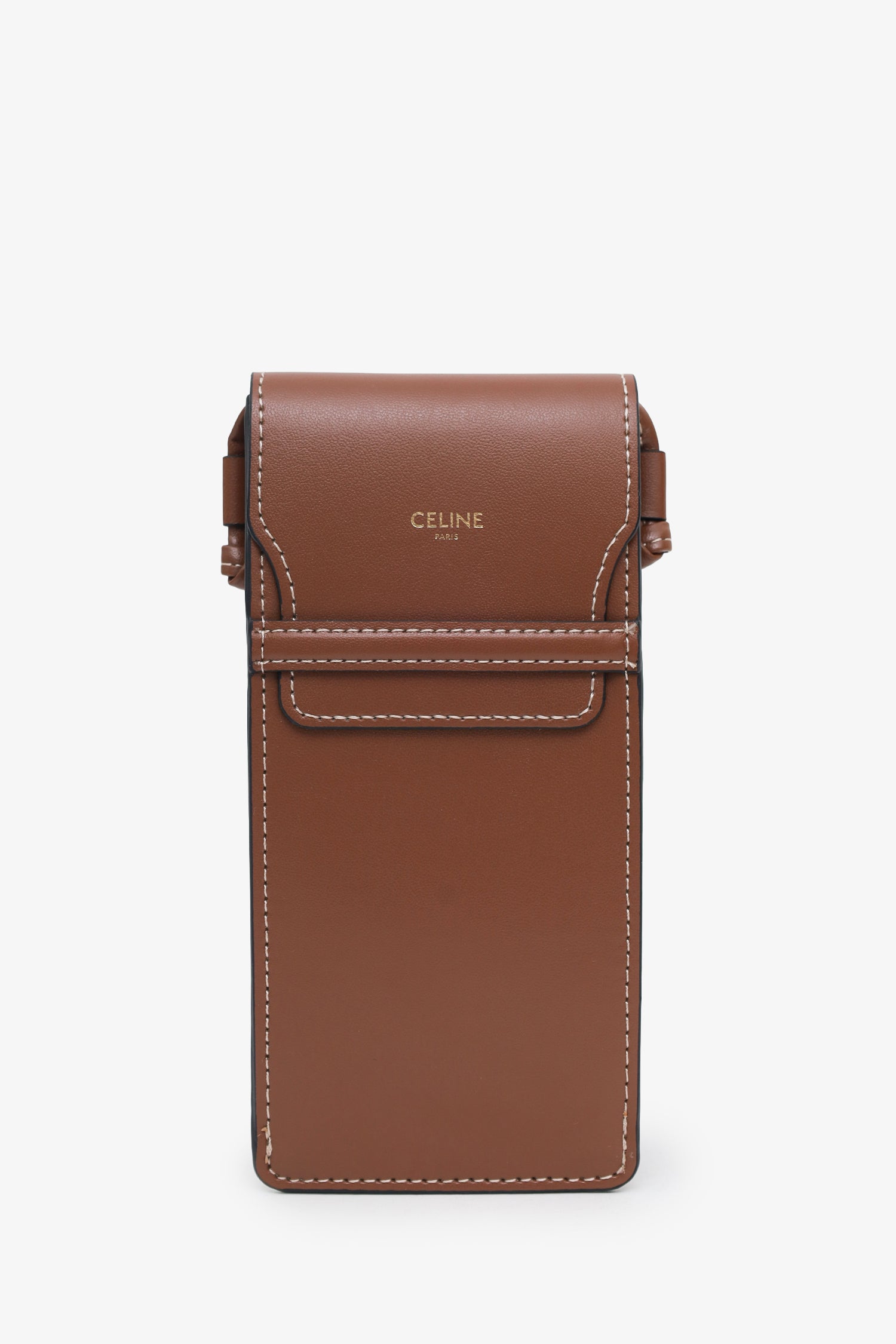 CELINE ブラウンレザーメガネポーチ Celine Brown Leather Sunglass Pouch – Mine & Yours