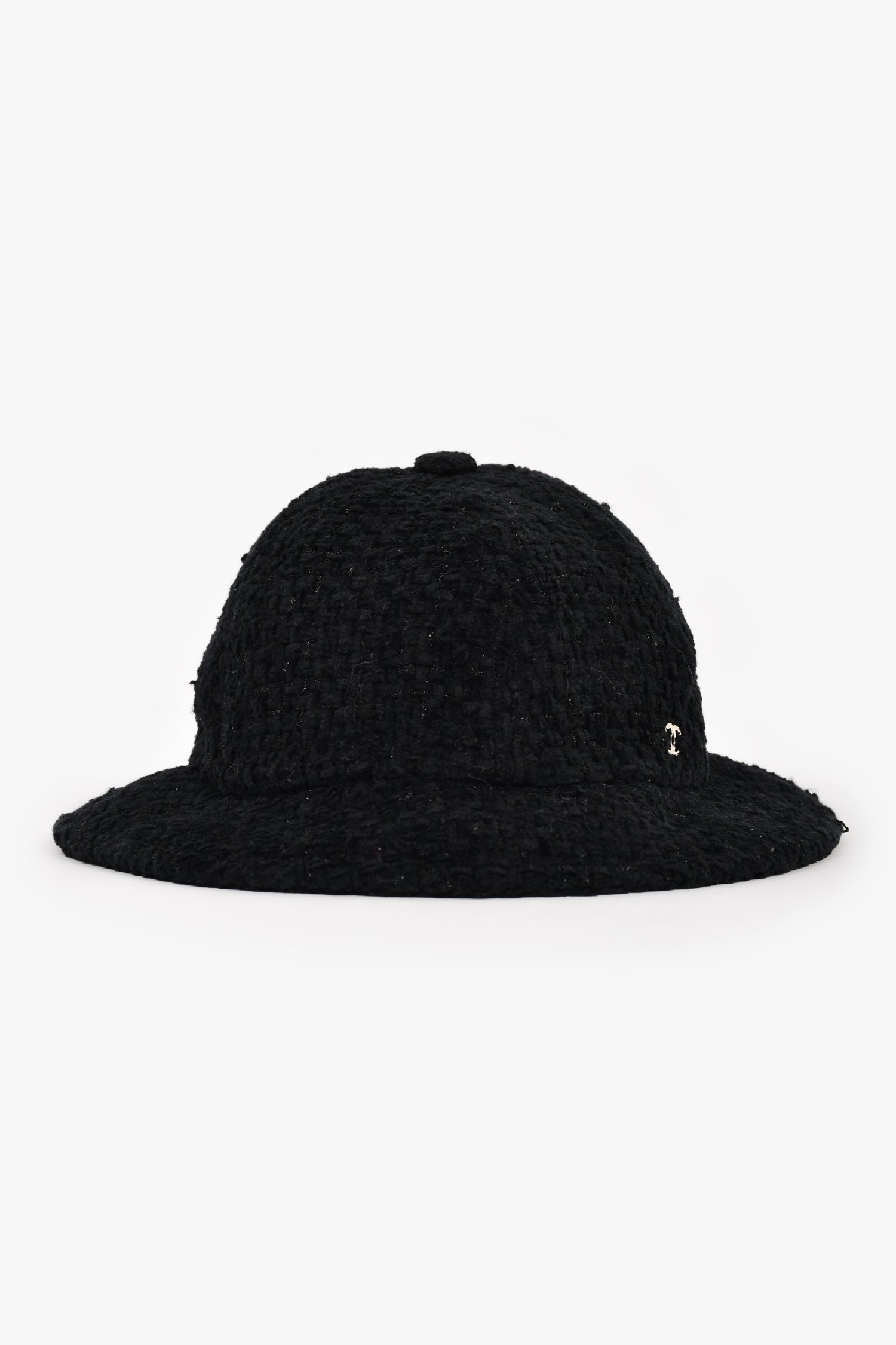 Pre-loved Chanel™ Black Cotton Wool Tweed Bucket Hat Size M – Mine