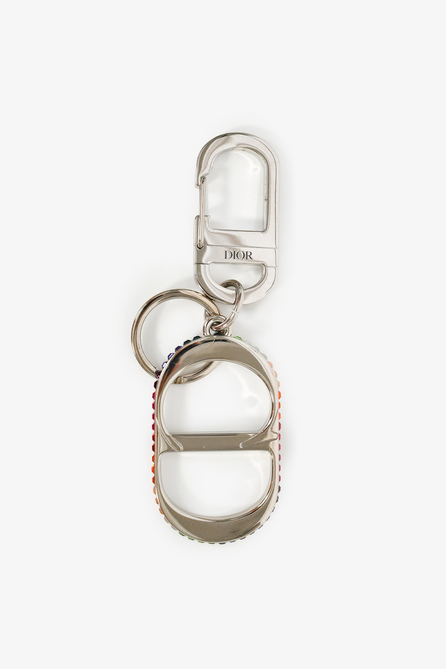 Christian Dior Silver Tone/Multicolour Crystal Keychain – Mine & Yours