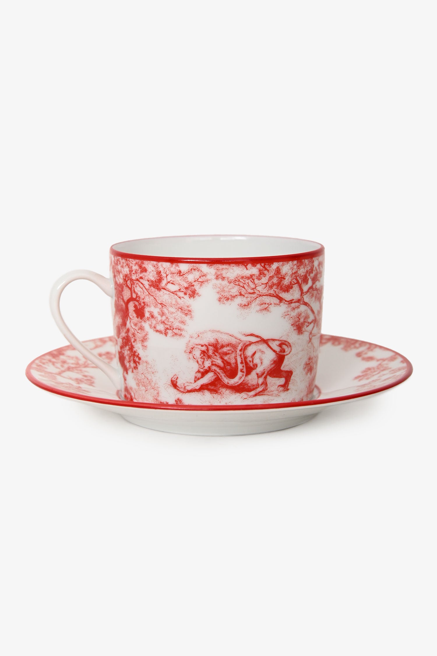 Christian Dior Red 'Toile de Jouy' Tea Cup Saucer Set – Mine & Yours