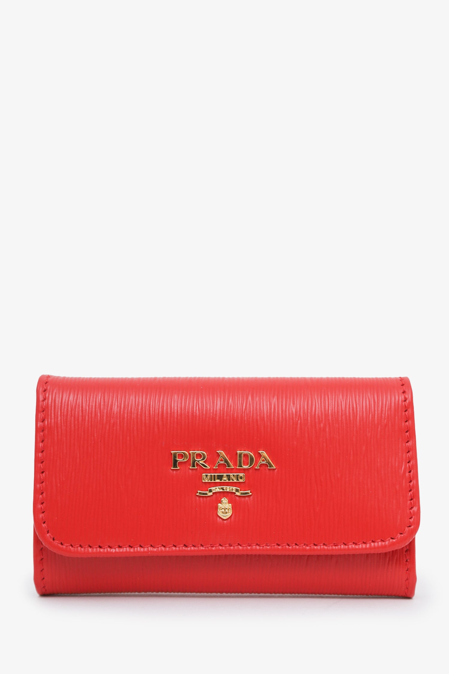 Prada Red Textured Leather Six Ring Key Holder – Mine & Yours