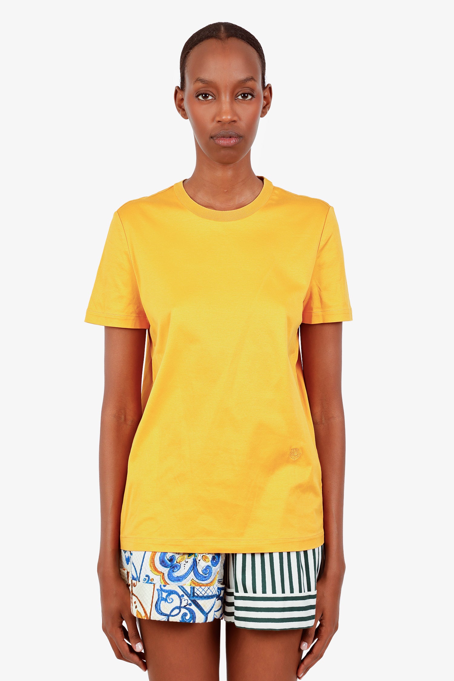 Loro Piana Orange Cotton Logo T-Shirt Size 46 – Mine & Yours