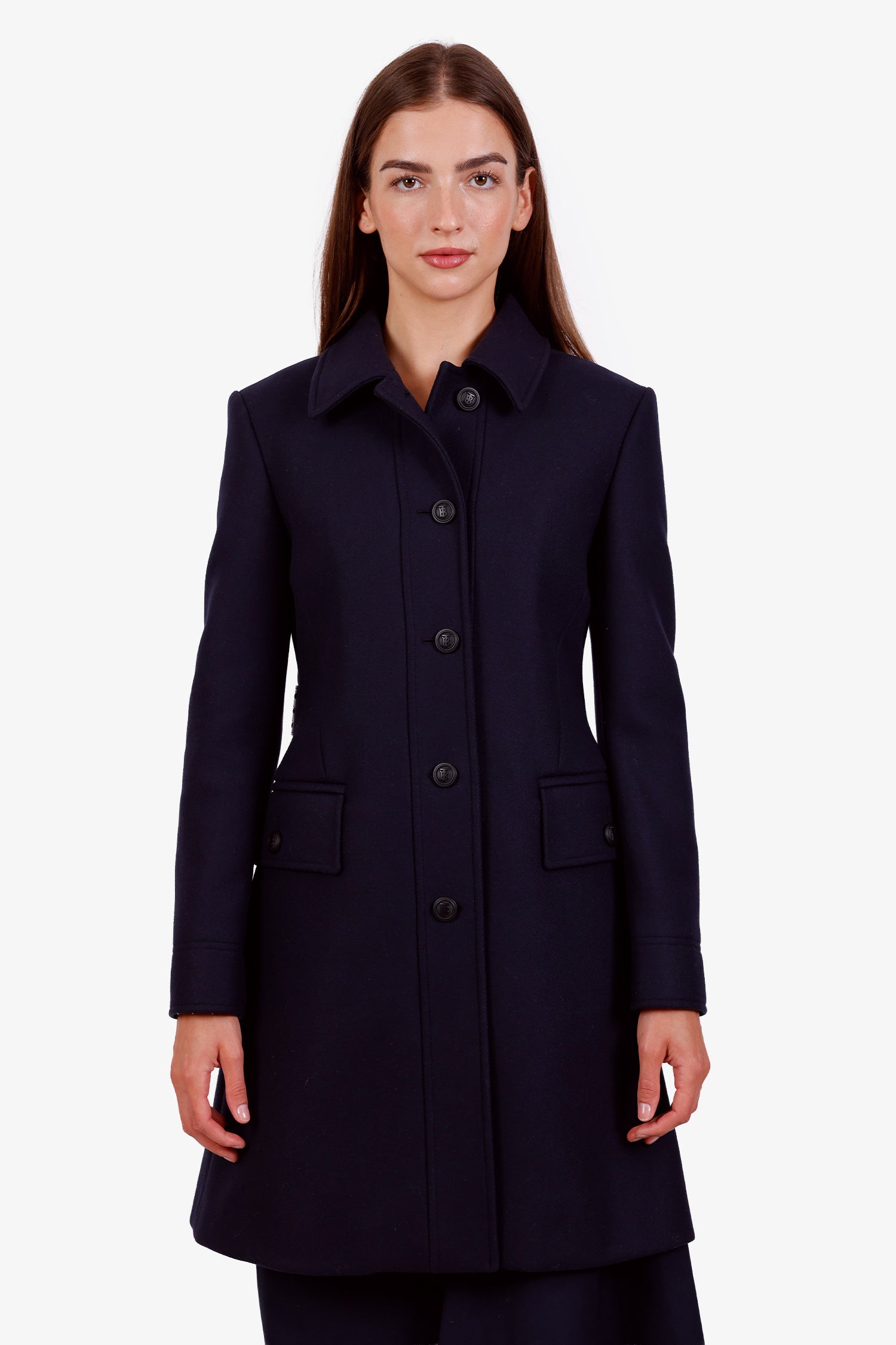 Burberry’s /ミッド丈 ウールコート ネイビー 金ボタン m993 Burberry Navy Wool Cashmere Pea Coat Size 6 – Mine & Yours
