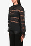 Isabel Marant Black Sheer Silk/Lace Top Size 36