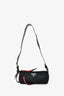 Prada Black/Red Nylon Studded 'Cylindrical Vela' Shoulder Bag