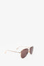 Tom Ford Gold Frame Black Gradient Lens 'Charles 2' Aviator Sunglasses