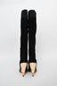 Givenchy Black Suede Knee High Boots w/ Coral/Gold Cone Heels Size 39