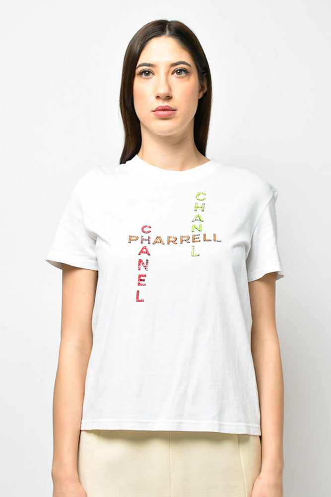 Chanel X Pharrell White Cotton Tshirt Pharrell" Jewel – Mine &
