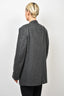 Oscar De La Renta Grey Wool Blazer Size 42