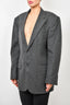 Oscar De La Renta Grey Wool Blazer Size 42