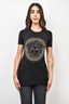 Versace Black Cotton Medusa Head Embellished T-Shirt Size 36