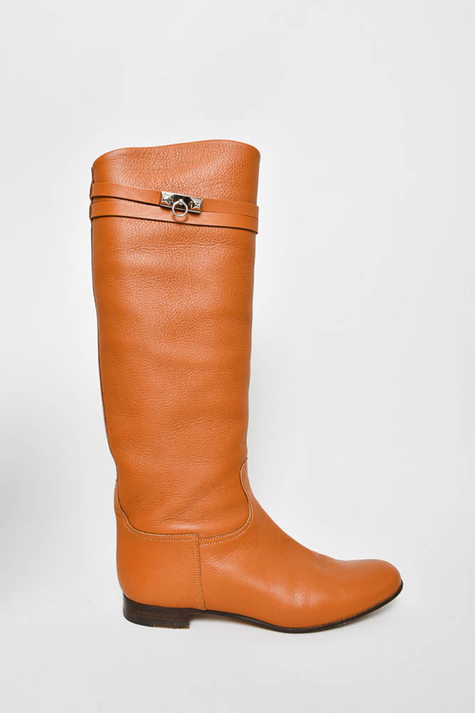 Hermes tan boots Clearance
