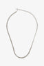 14K White Gold Diamond Graduated Line 6 Carat Necklace