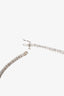 14K White Gold Diamond Graduated Line 6 Carat Necklace