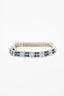 18K White Gold Sapphire & Diamond Double Row Tennis Bracelet