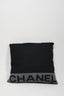 Chanel Grey/Black Wool/Cashmere CC Blanket + Pillow Set