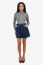 Ganni X Levi's Blue Denim Mini Shorts Size 27