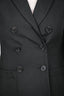 3.1 Phillip Lim Black Wool Frayed Cuff Double Breasted Blazer Size 0