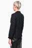3.1 Phillip Lim Black Wool Frayed Cuff Double Breasted Blazer Size 0