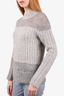 3.1 Phillip Lim Grey Wool Blend Striped Sweater Size S