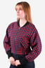 3.1 Phillip Lim Red/Navy Check Bomber Jacket Size 2