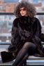 Vintage Dark Ranch Mink Fur Coat Size 8-10