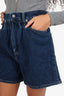 Ganni X Levi's Blue Denim Mini Shorts Size 27