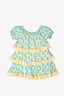 Devotion Twins Blue Pineapple Print Ruffle Dress Size 6-8 Kids