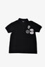 Boy London Black Polo Shirt with White Patches Size 11-12 Kids