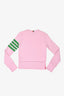 Thom Browne Pink/Green 4 Bar Crewneck Sweatshirt Size 38 Kids