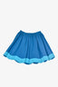 Jacadi Teal Cotton Two Toned Mini Skirt Size 6 Kids