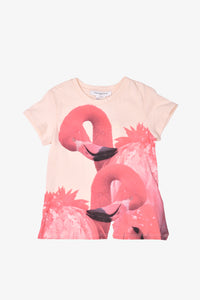 Givenchy Pink/Peach Flamingo Printed T-Shirt Size 6Y Kids