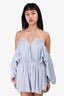 Michael Costello X Revolve Blue Grecian Style Flowy Romper Size S
