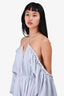 Michael Costello X Revolve Blue Grecian Style Flowy Romper Size S
